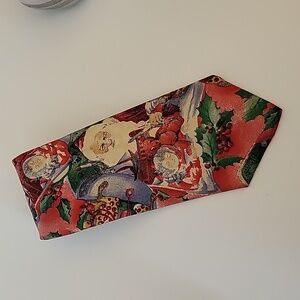 Stanley Blacker Silk Tie '91 Natale Merry Christmas Santa Vintage